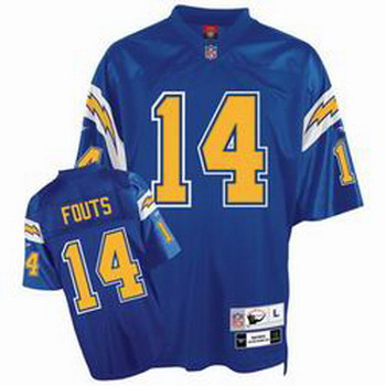 San Diego Chargers 14 Dan Fouts Team Retired Premier Jersey