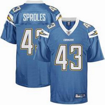 jerseys San Diego Chargers 43 SPROLES Light Blue Jersey