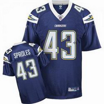 Cheap jerseys San Diego Chargers 43 SPROLES Blue Jersey For Sale