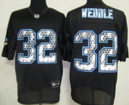 Cheap San Diego Charger 32 Weddle Black United Sideline Jerseys For Sale