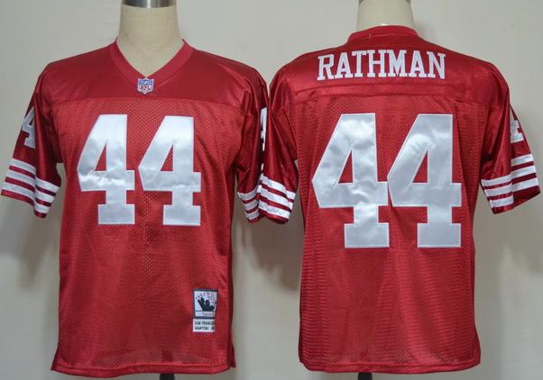San Francisco 49ers 44 Rathman Red M&N NFL Jerseys