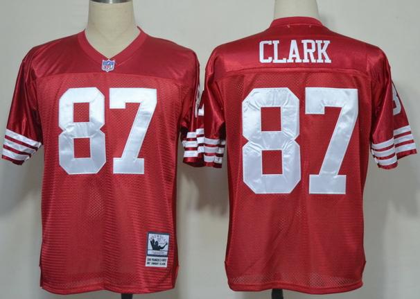 San Francisco 49ers 87 Clark Red M&N NFL Jerseys