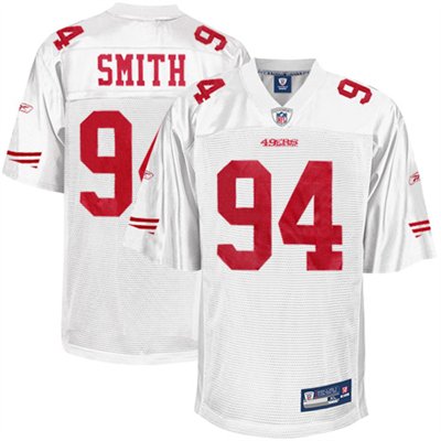 San Francisco 49ers 94 Justin Smith white NFL Jersey