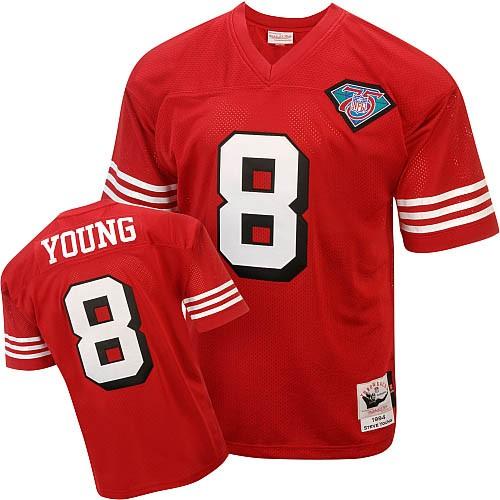 Cheap San Francisco 49ers 8 Young Red 75th Jersey For Sale