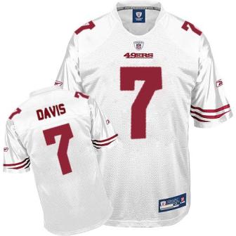 San Francisco 49ers 7 Nate Davis White Jersey