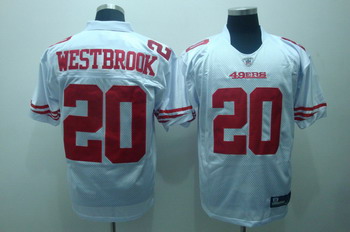 San Francisco 49ers 20 Brian Westbrook White Jerseys
