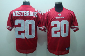 San Francisco 49ers 20 Brian Westbrook Red Jerseys