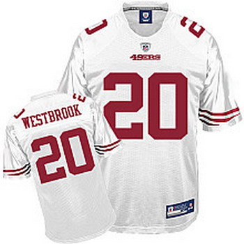Cheap San Francisco 49ers 20 Brian Westbrook White Jerseys For Sale