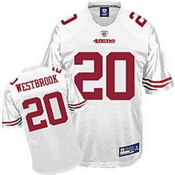 San Francisco 49ers 20 Brian Westbrook White Jerseys
