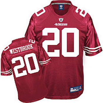 San Francisco 49ers 20 Brian Westbrook Red Jerseys