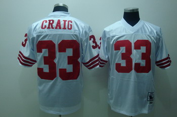 Cheap Francisco 49ers 33 Roger Craig white Jerseys Throwback For Sale
