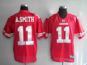 Cheap San Francisco 49ers 11 A.SMITH Red Jerseys For Sale