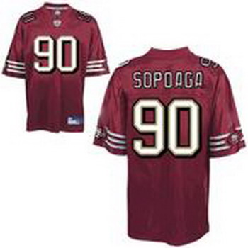 Cheap San Francisco 49ers 90 SOPOAGA Red Jersey For Sale