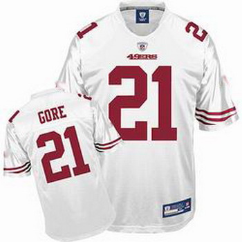 Cheap San Francisco 49ers 21 Frank Gore White Jersey For Sale