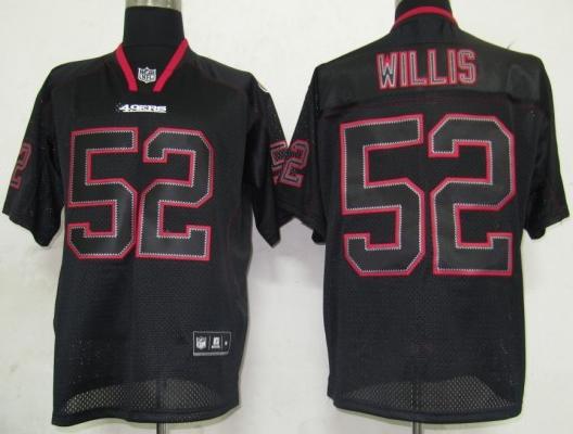 Cheap San Francisco 49ers 52 Patrick Willis Lights Out Black Jersey For Sale