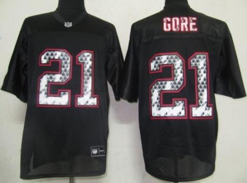 Cheap San Francisco 49ers 21 Gore Black United Sideline Jerseys For Sale