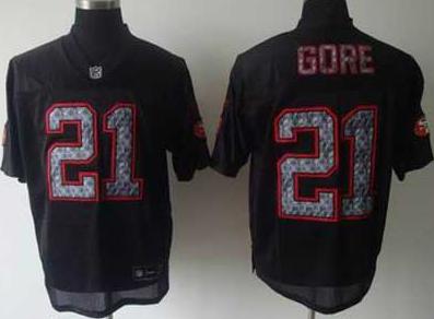 Cheap San Francisco 49ers 21 Frank Gore Black United Sideline NFL Jerseys For Sale