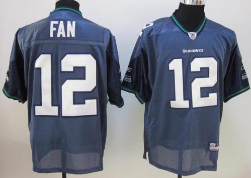 Seattle Seahawks 12 Fan Blue NFL Jersey