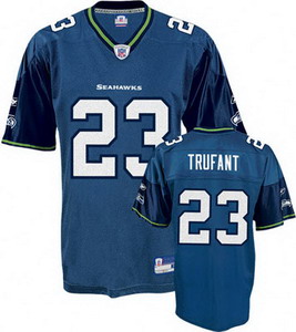 Seattle Seahawks 23 Marcus Trufant Blue Jersey