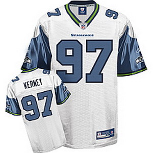 Seattle Seahawks 97 Patrick Kerney White Football Jersey