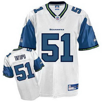 Seattle Seahawks 51 Lofa Tatupu White Jersey