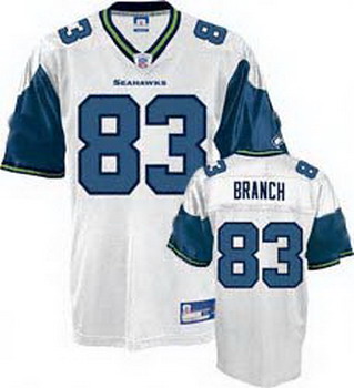 Cheap Deion Branch Jersey White 83 Seattle Seahawks Jersey For Sale