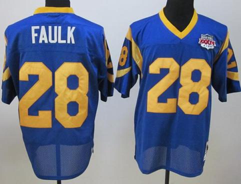 Cheap St.Louis Rams 28 Marshall Faulk Light Blue 2000 Super Bowl XXXIV Jersey For Sale