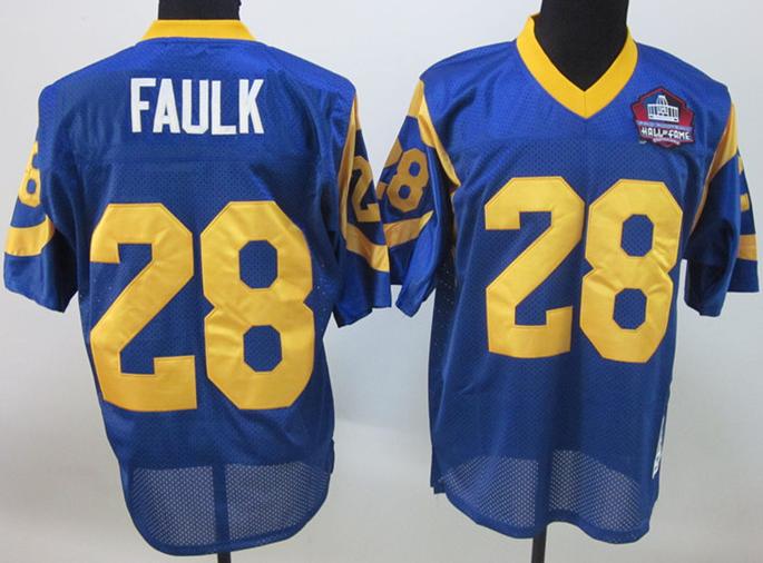 Cheap St.Louis Rams 28 Marshall Faulk Blue Hall of Fame Class of 2011 Jersey For Sale