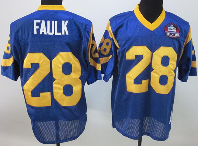 St.Louis Rams 28 Marshall Faulk Blue Hall of Fame Class of 2011 Jersey