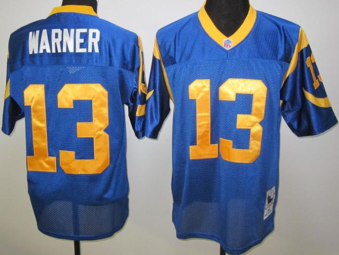 St.Louis Rams 13 Kurt Warner Blue NFL Jerseys