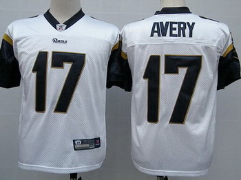 St. Louis Rams 17 Avery Donnie White Jerseys