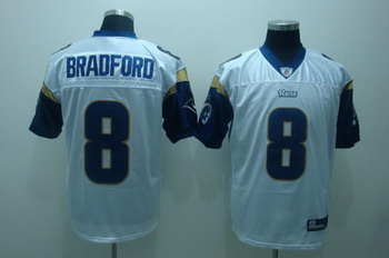St. Louis Rams 8 Sam Bradford Football white Jersey