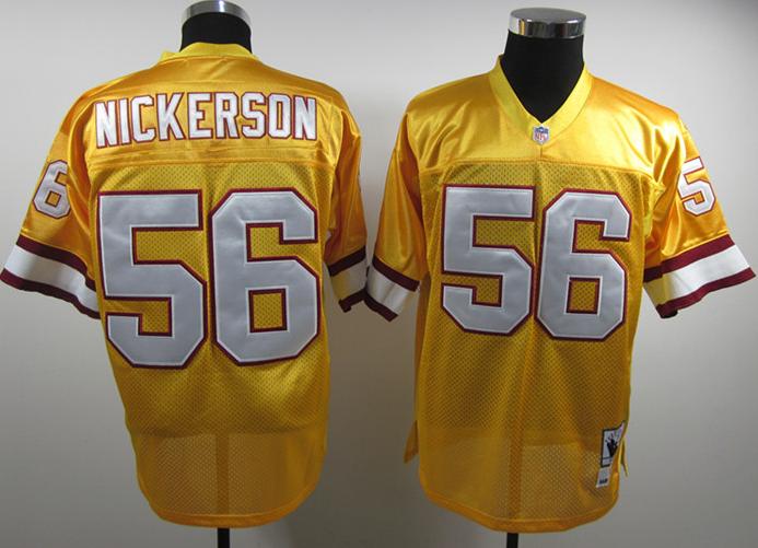 Tampa Bay Buccaneers 56 Hardy Nickerson Throwback Yellow Jerseys