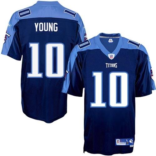 Tennessee Titans 10 Vince Young Navy Blue Jersey