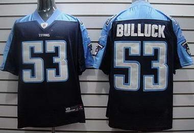 Cheap Tennessee Titans 53 Keith Bulluck Navy Blue NFL Jersey For Sale