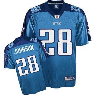 Tennessee Titans 28 Chris Johnson Light Blue Jersey