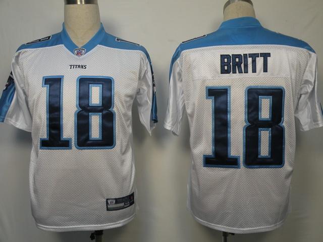 Tennessee Titans 18 Britt White NFL Jersey