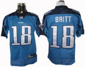 Tennessee Titans 18 Kenny Britt Jersey LT blue