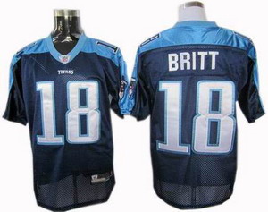Tennessee Titans 18 Kenny Britt Jersey DK blue