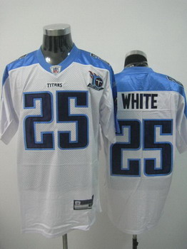 Cheap Tennessee Titans 25 Lendale White white Jerseys For Sale