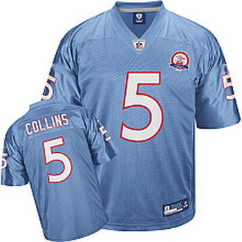 Cheap Tennessee Titans 5 Collins Blue Jerseys 50th For Sale