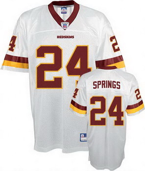 Washington Redskins 24 Shawn Springs white jerseys