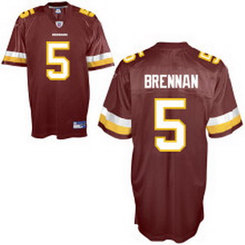 Washington Redsking 5 C.Brennan red Jersey