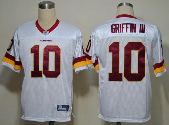 Cheap Washington Redskins #10 Robert Griffin III White NFL Jerseys For Sale