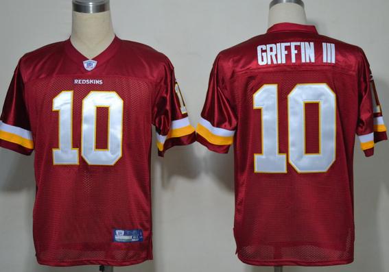 Cheap Washington Redskins #10 Robert Griffin III Red NFL Jerseys For Sale