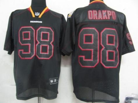 Cheap Washington Red Skins 98 Opakpo Lights Out BLACK Jersey For Sale