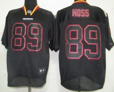 Cheap Washington Redskins 89 Moss Lights Out BLACK Jersey For Sale