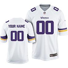 Nike Minnesota Vikings Customized White Elite NFL Jersey 2013 New Style Cheap