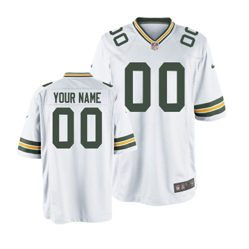 Nike Green Bay Packers Customized White Game NFL Jerseys Cheap