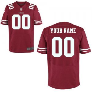 Nike San Francisco 49ers Customized Elite Team Color Red Nike NFL Jerseys Cheap